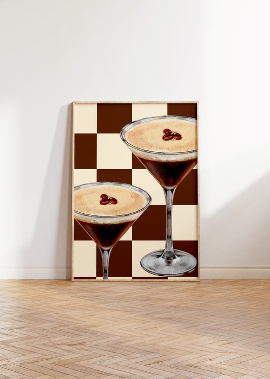 Checkered Espresso Print