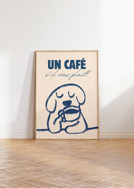 Cafe Dog Print