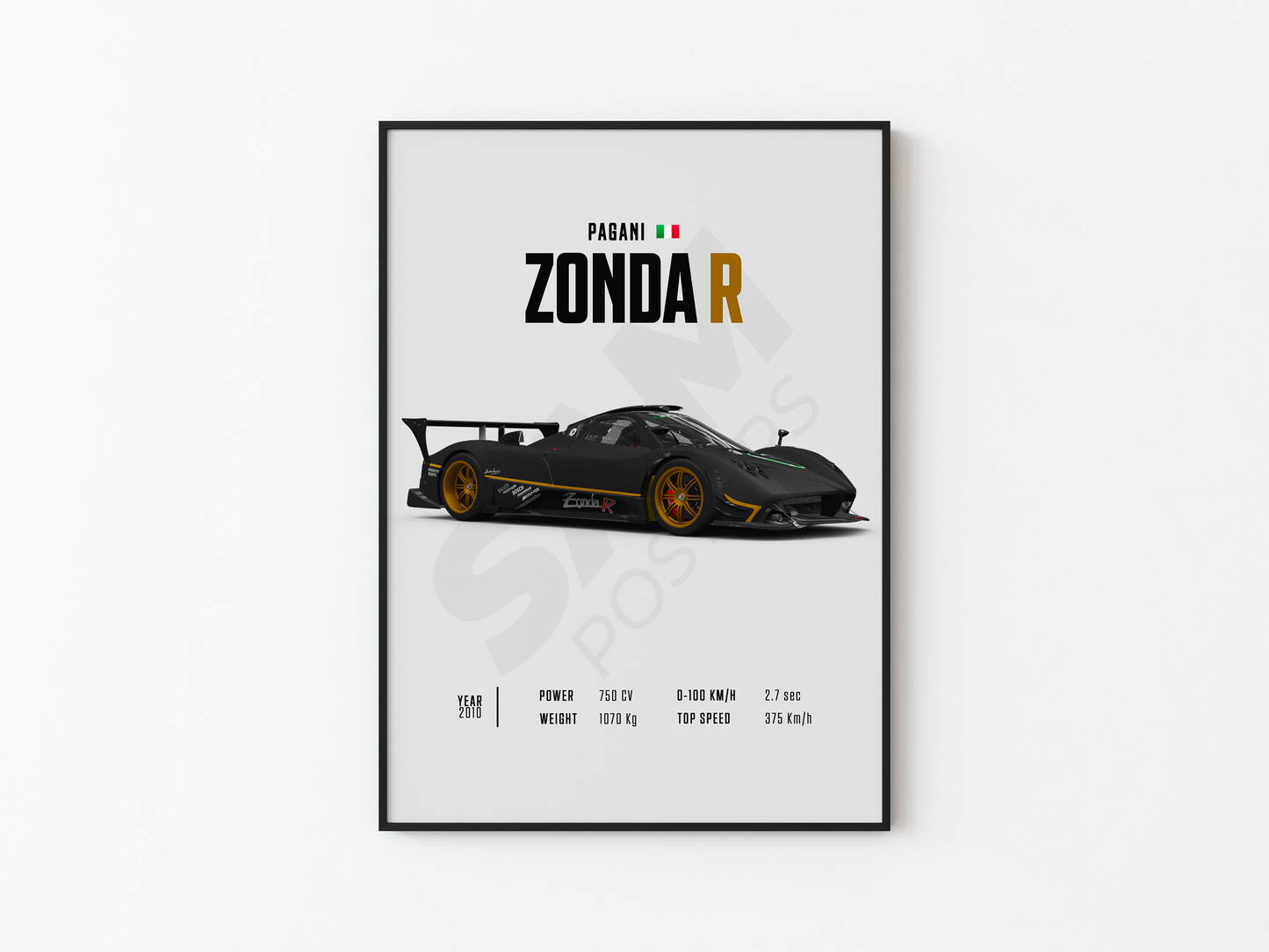 Pagani Zonda R Poster