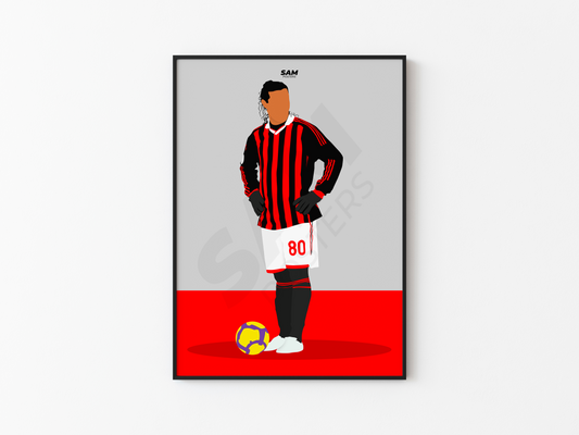 Ronaldinho AC Milan Poster