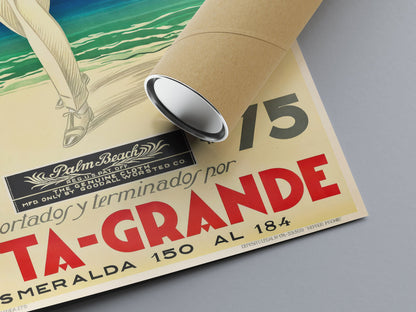 Affiche  Costa Grande- Achille Mauzan- papier mat 230gr/m²