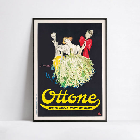 Affiche Ottone  Aceite extra de oliva- Achille Luciano Mauzan - Haute Définition - papier mat 230gr/m²