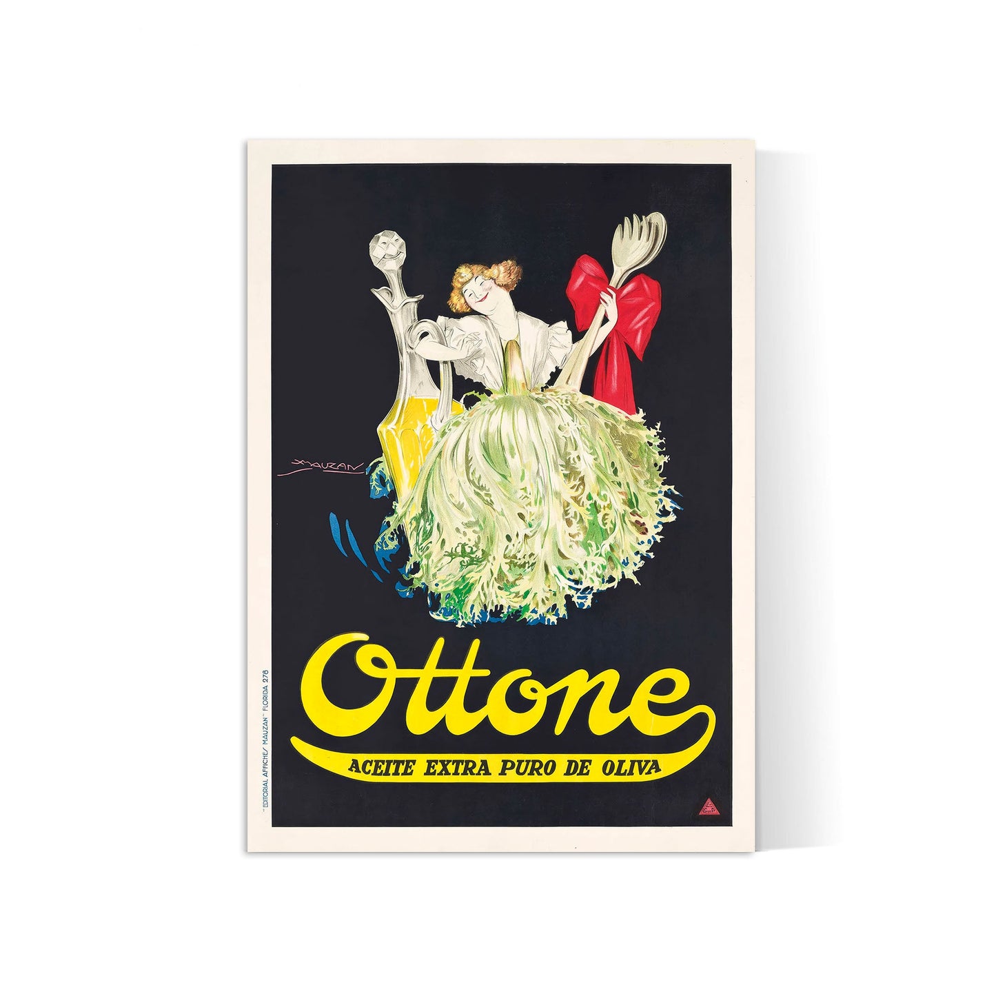 Affiche Ottone  Aceite extra de oliva- Achille Luciano Mauzan - Haute Définition - papier mat 230gr/m²