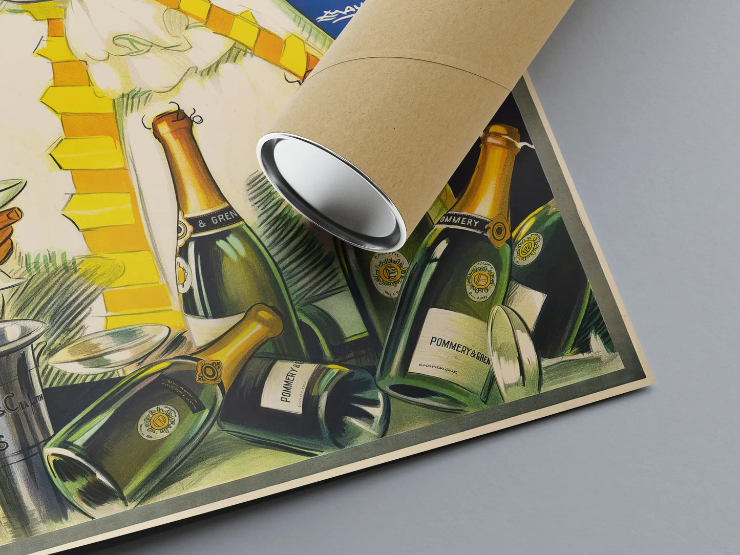 Affiche Art Déco "Champagne Pommery & Greno" - Achille Mauzan - Haute Définition - papier mat 230gr/m²