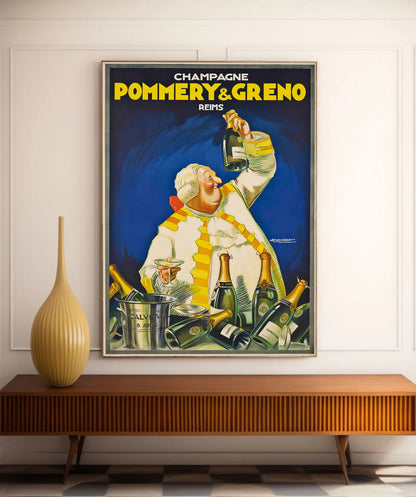 Affiche Art Déco "Champagne Pommery & Greno" - Achille Mauzan - Haute Définition - papier mat 230gr/m²