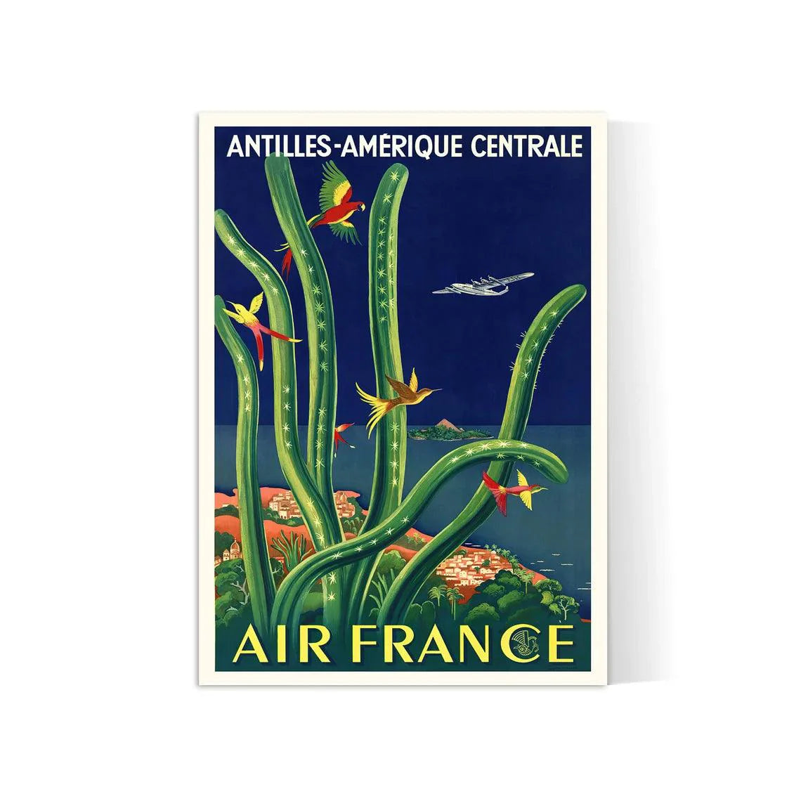 Affiche Air France "Antilles - Amérique centrale" - Lucien Boucher - Haute Définition - papier mat 230gr/m2