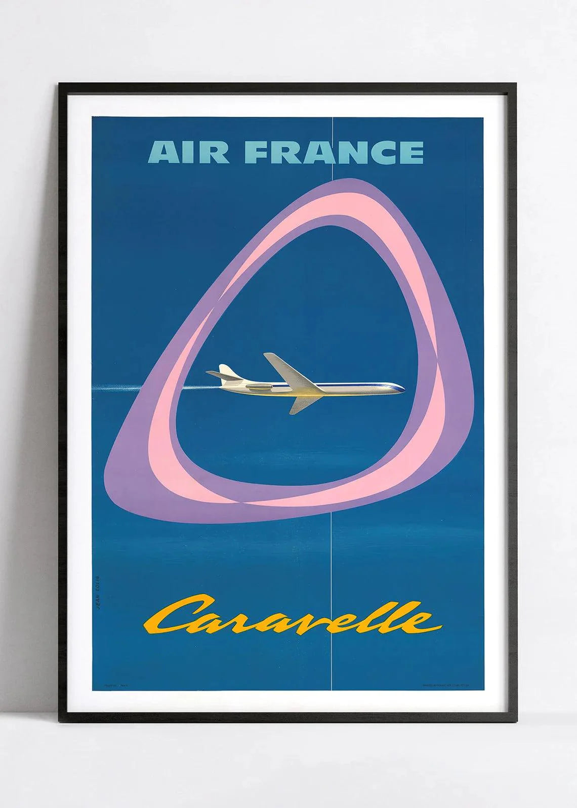 Affiche Air France "Caravelle" - Jean Colin - Haute Définition - papier mat 230gr/m2