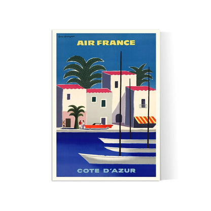 Affiche Air France "Côte d'Azur" - Guy Georget  - Haute Définition - papier mat 230gr/m2