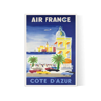 Affiche Air France "Côte d'Azur" - Villemot - Haute Définition - papier mat 230gr/m2