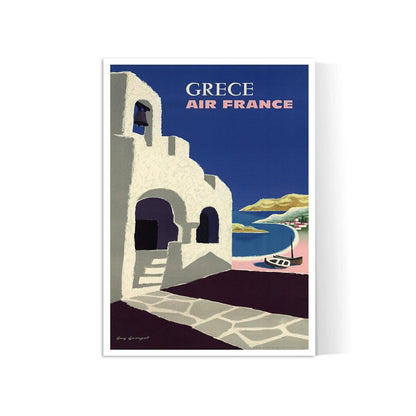 Affiche Air France "Grêce" - Guy Georget - Haute Définition - papier mat 230gr/m2