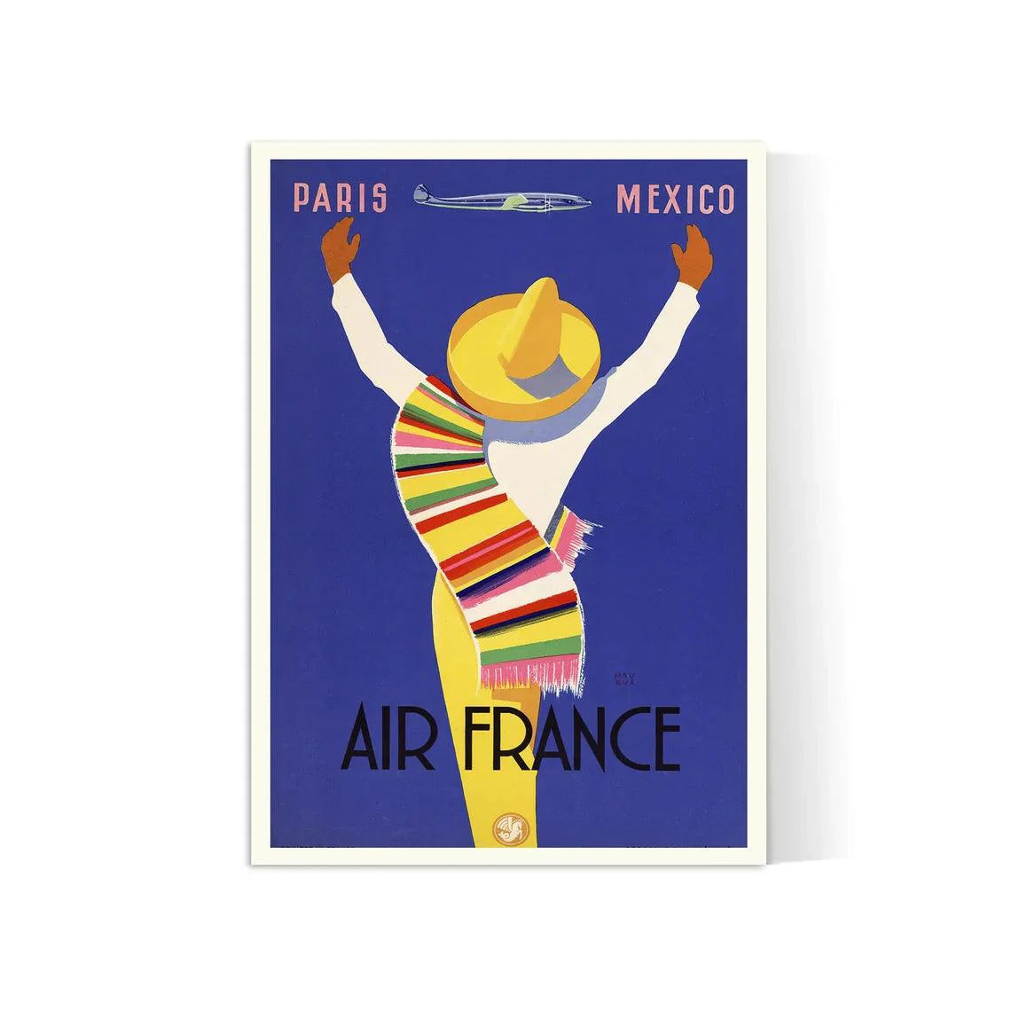 Affiche Air France "Paris Mexico"  - Haute Définition - papier mat 230gr/m2