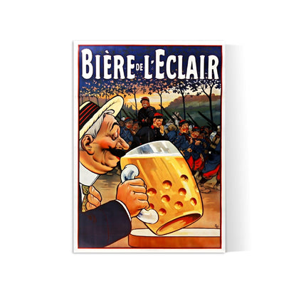 Affiche alcool vintage "Bière de L'éclair" vintage -Eugène Ogé - Haute Définition - papier mat 230gr/m2