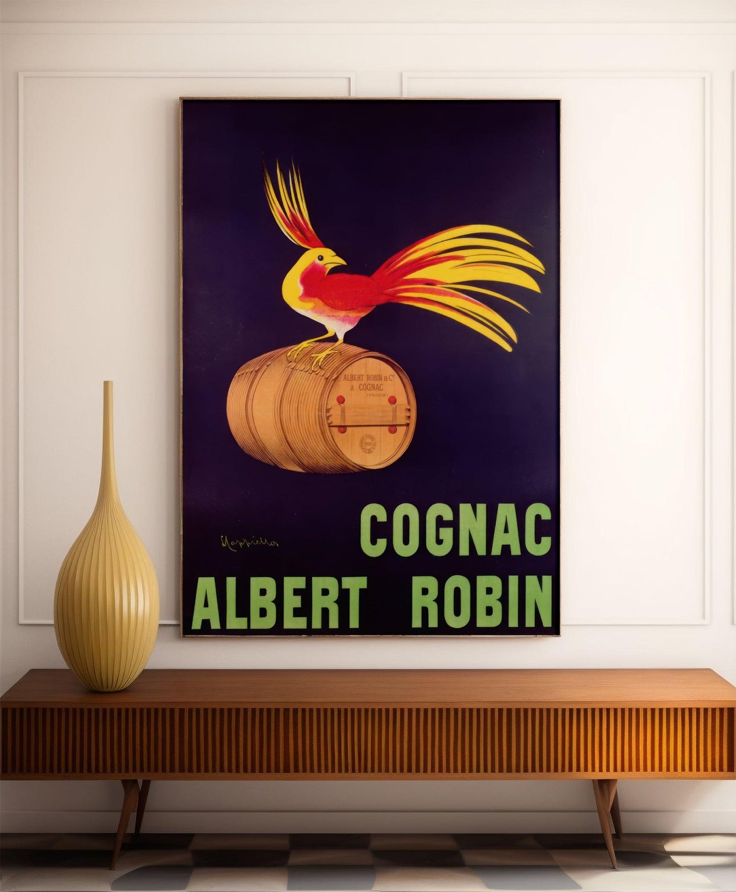 Affiche alcool vintage "Cognac Albert Robin" - Leonetto Cappiello - Haute Définition