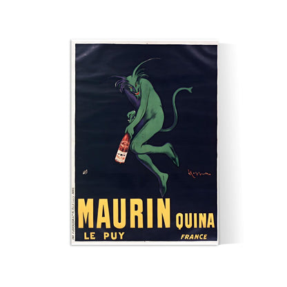 Affiche alcool vintage"Diable Vert - Maurin" - Cappiello - Haute Définition - papier mat 230gr/m²