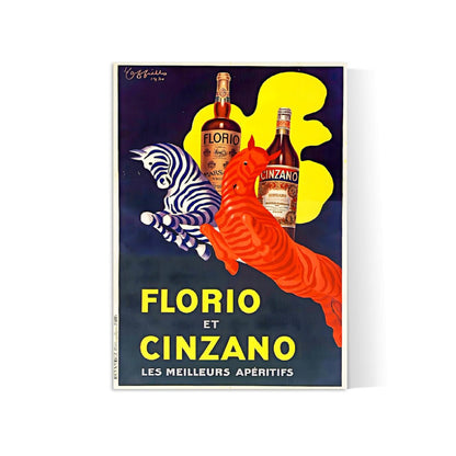 Affiche alcool vintage "Fioro et Cinzano" - Leonetto Cappiello - Haute Définition - papier mat 230gr/m2