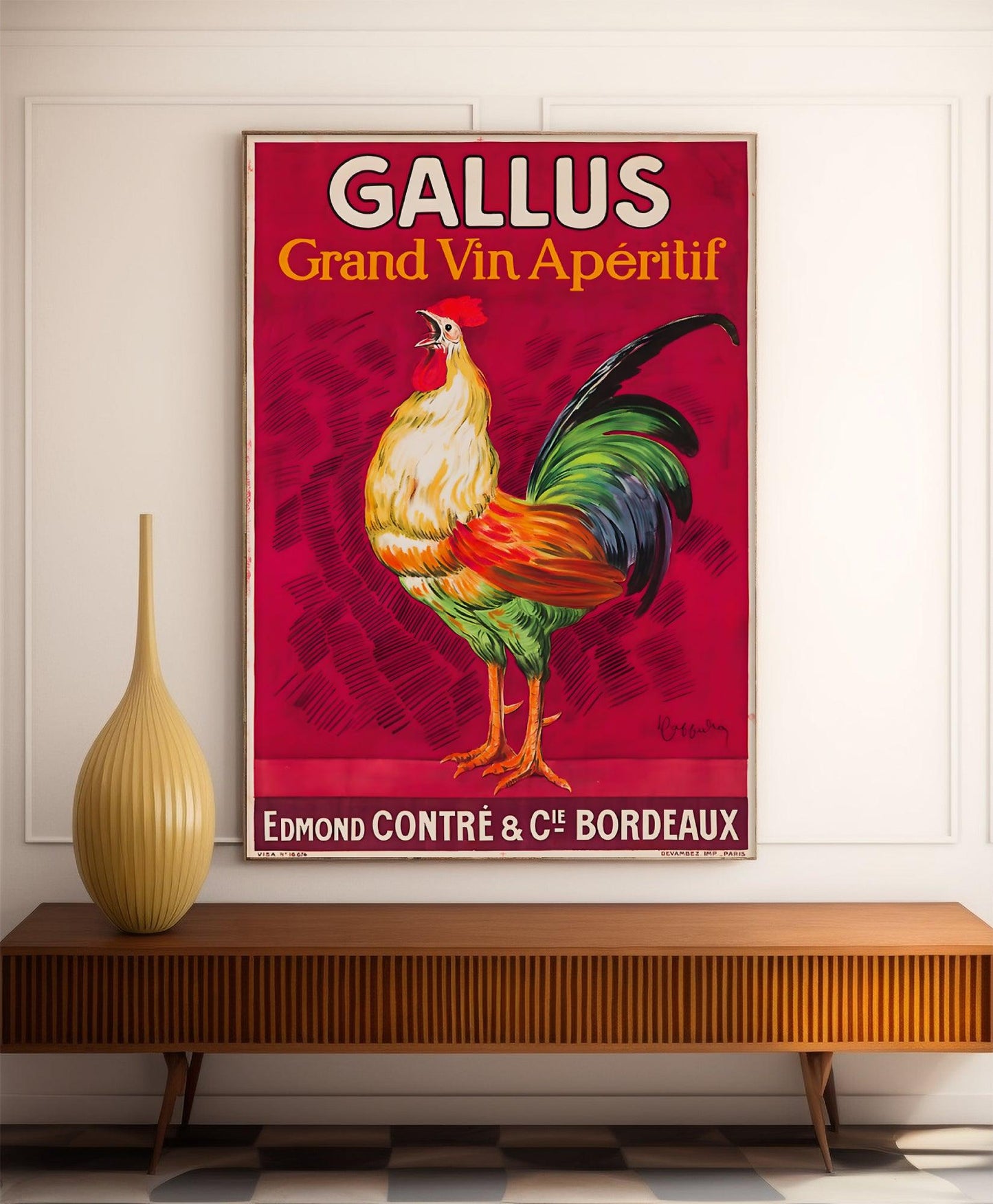 Affiche alcool vintage "Gallus" - Leonetto Cappiello - Haute Définition - papier mat 230gr/m2