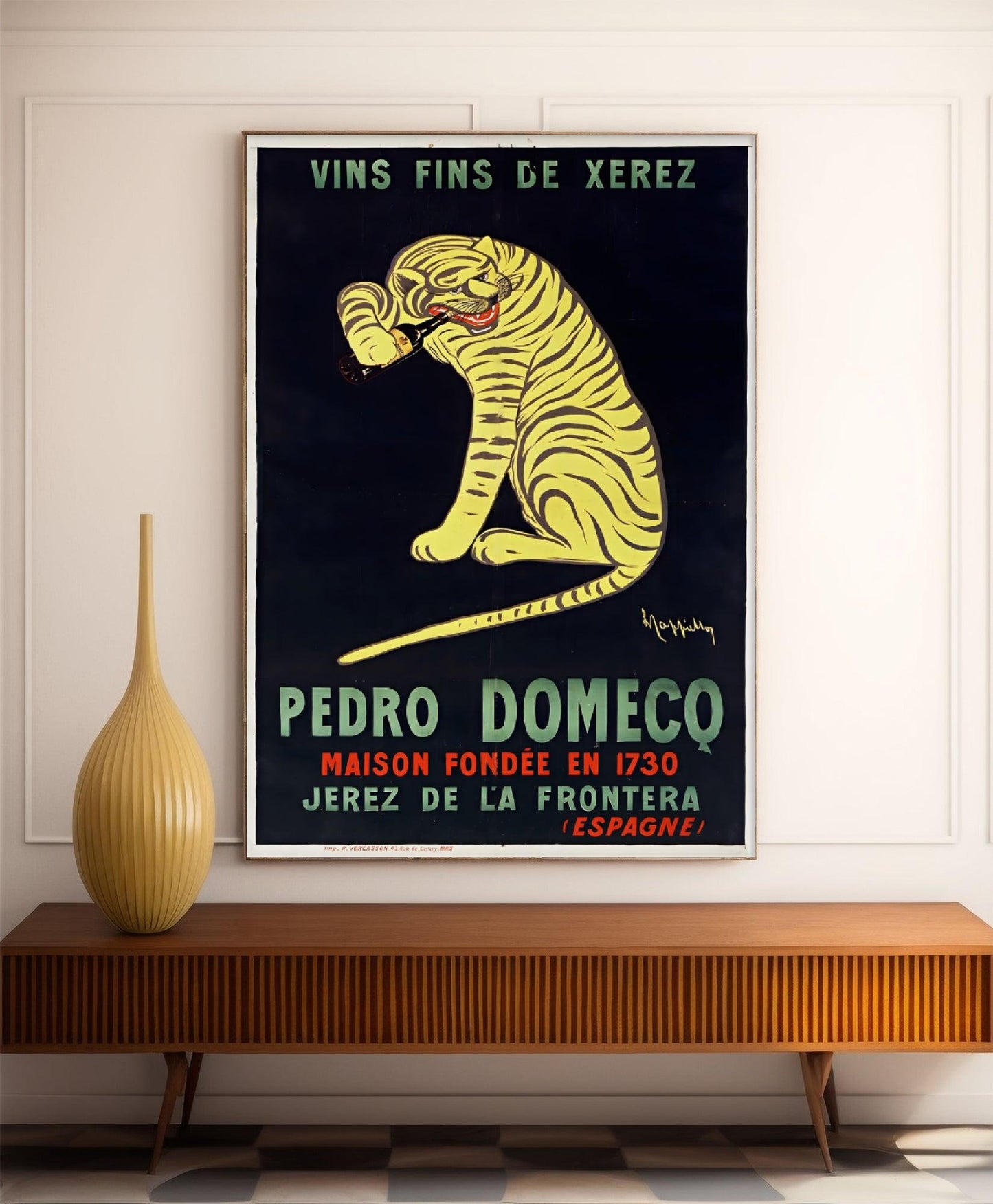 Affiche alcool vintage "Pedro Domecq" - Leonetto Cappiello- Haute Définition - papier mat 230gr/m2