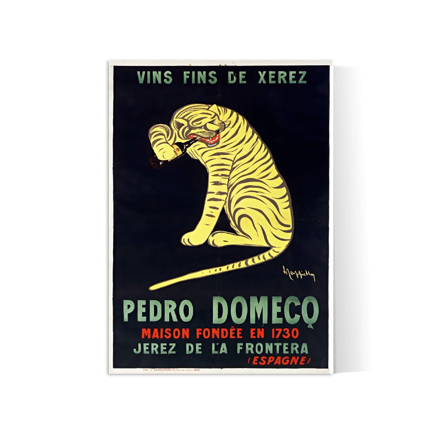 Affiche alcool vintage "Pedro Domecq" - Leonetto Cappiello- Haute Définition - papier mat 230gr/m2