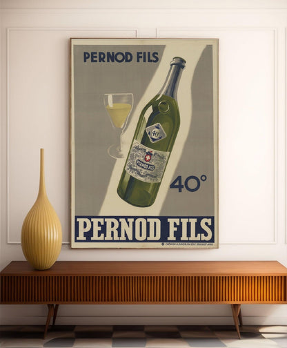 Affiche alcool vintage "Pernod" - Haute Définition - papier mat 230gr/m2
