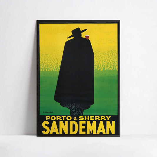 Affiche alcool vintage "Porto et Sherry Sandeman" - George Massiot - Haute Définition