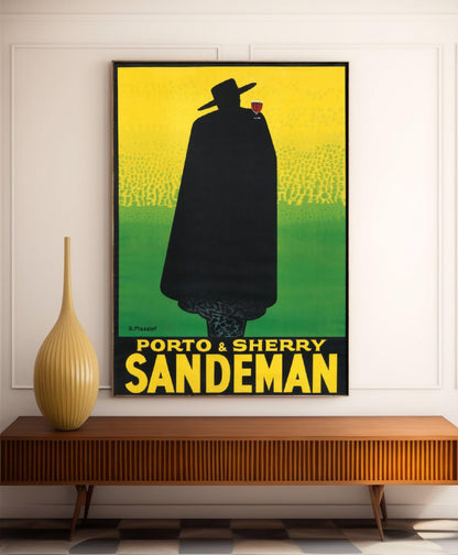 Affiche alcool vintage "Porto et Sherry Sandeman" - George Massiot - Haute Définition