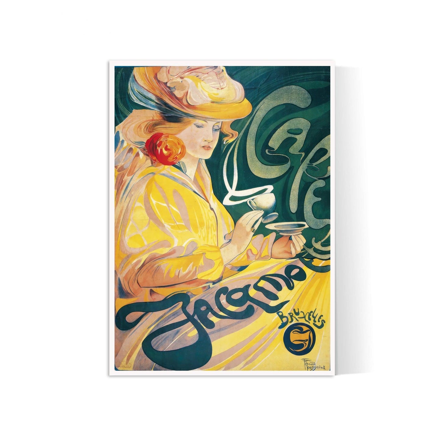 Affiche Art Nouveau "Café Jacqmotte" - Toussaint  - Haute Définition - papier mat 230gr/m²