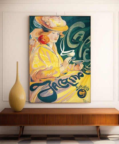 Affiche Art Nouveau "Café Jacqmotte" - Toussaint  - Haute Définition - papier mat 230gr/m²