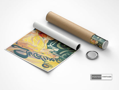 Affiche Art Nouveau "Café Jacqmotte" - Toussaint  - Haute Définition - papier mat 230gr/m²