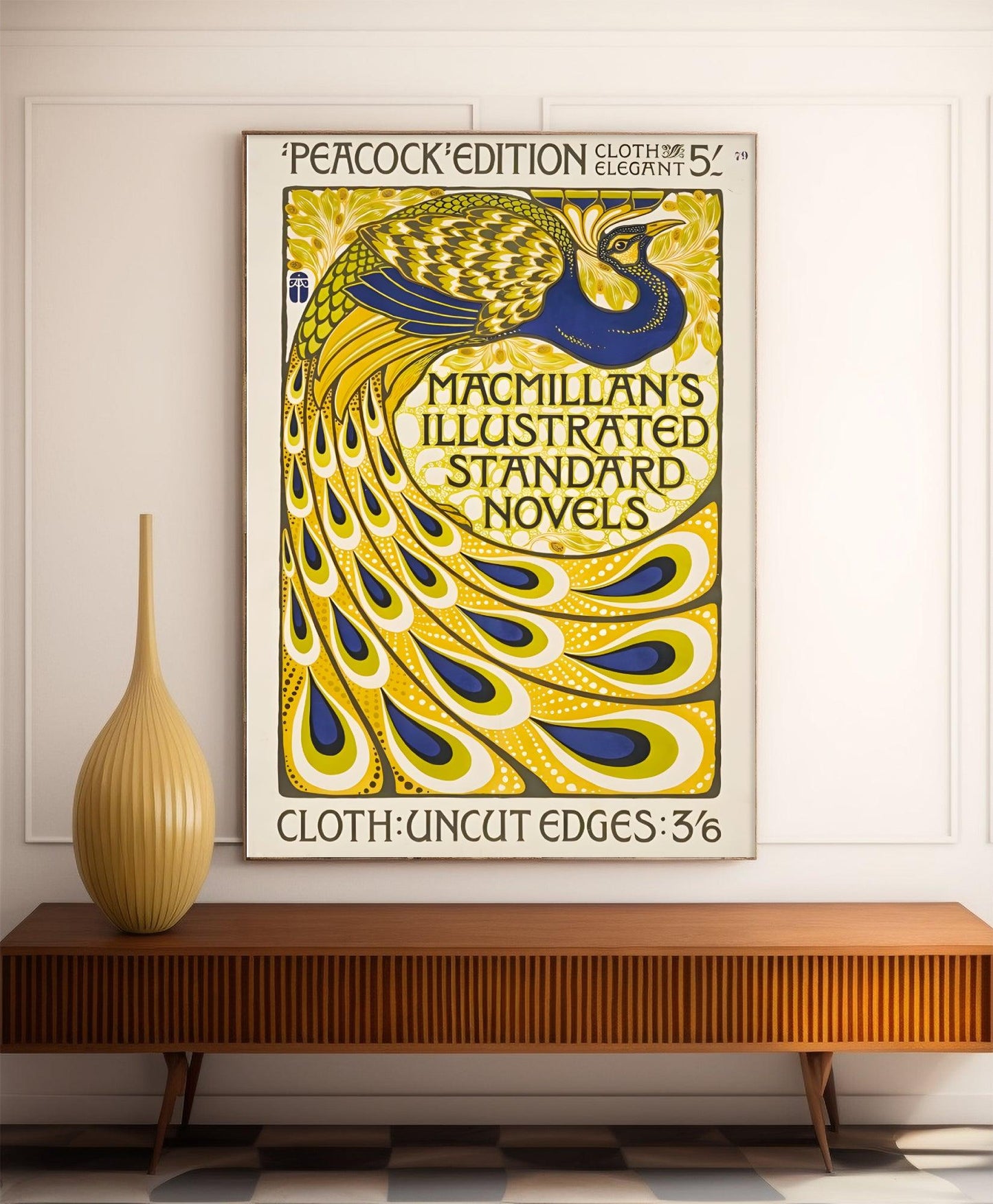 Affiche Art Nouveau "Paon" - Turbayne - Haute Définition - papier mat 230gr/m²