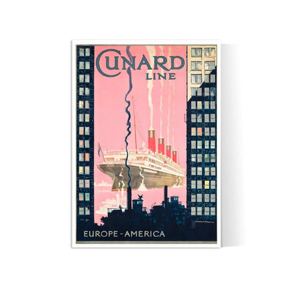 Affiche bateau vintage "Cunard Line" - Kenneth Shoesmith - Haute Définition - papier mat 230gr/m²
