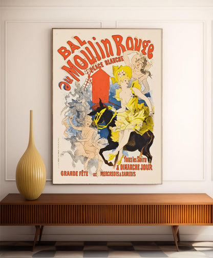 Affiche cabaret vintage "Bal au Moulin Rouge" - Jules Cheret - Haute Définition - papier mat 230gr/m²