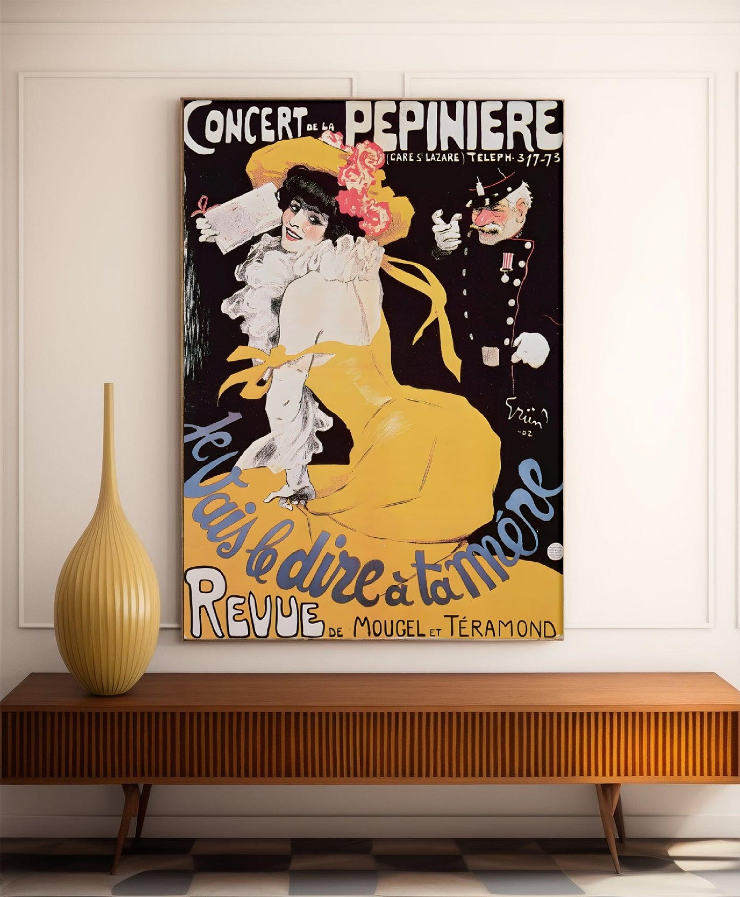 Affiche cabaret vintage "Concert de la pépinière" - Grün- Haute Définition - papier mat 230gr/m²
