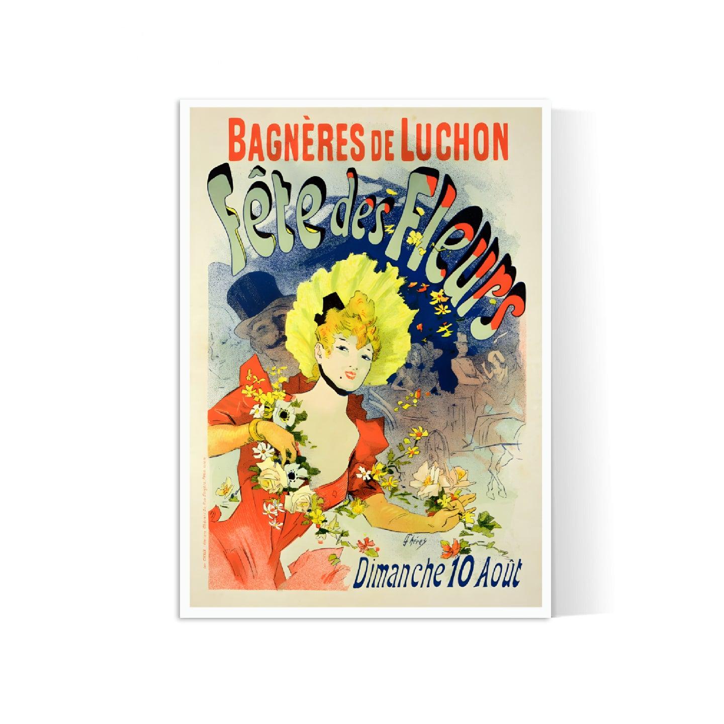 Affiche cabaret vintage "Fête des fleurs" - Jules Cheret - Haute Définition - papier mat 230gr/m²