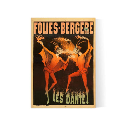 Affiche cabaret vintage "Folies Bergères - Les Dante" - Art Nouveau - Haute Définition - papier mat 230gr/m²