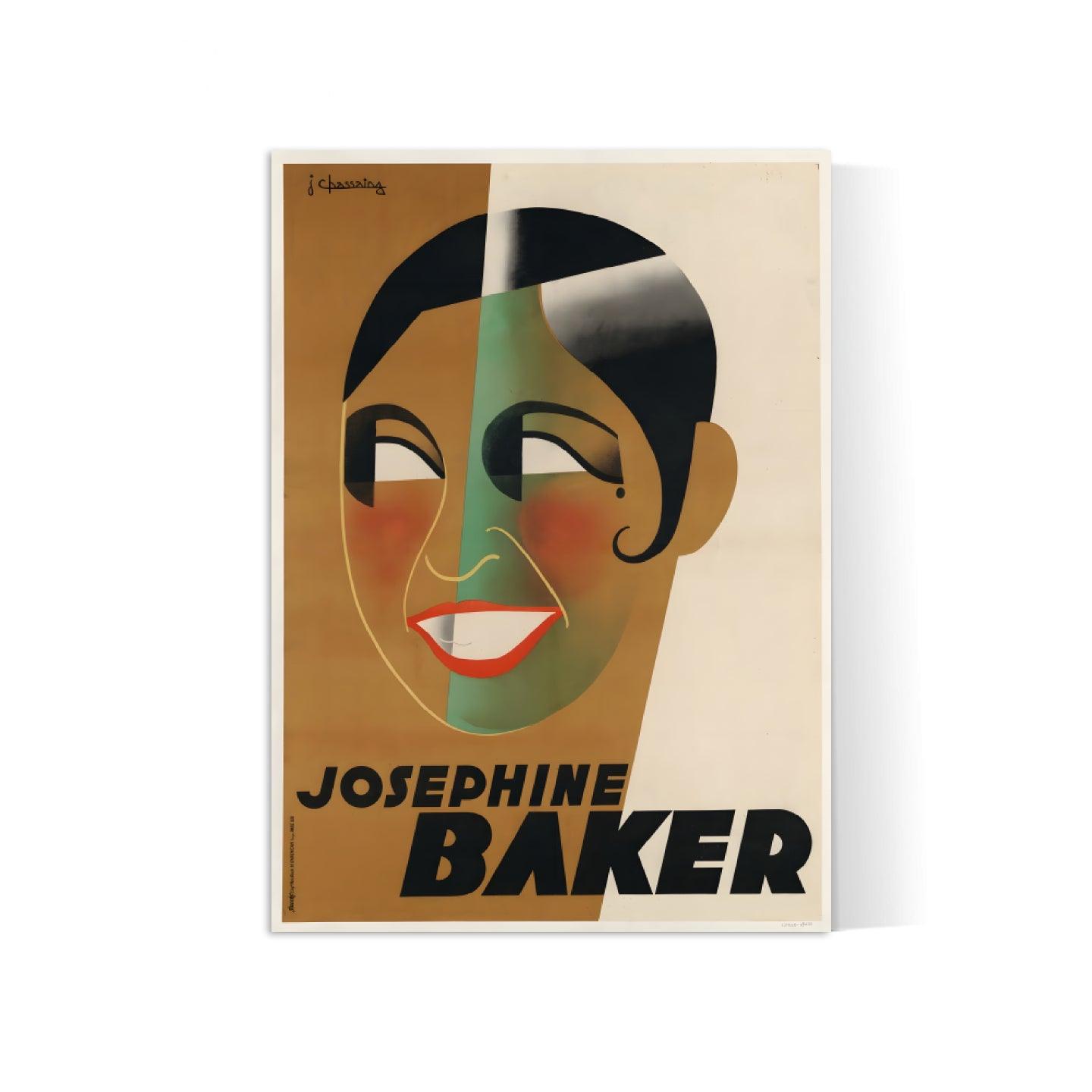 Affiche cabaret vintage " josephine Baker" - Jean Chassaing - Haute Définition - papier mat 230gr/m²