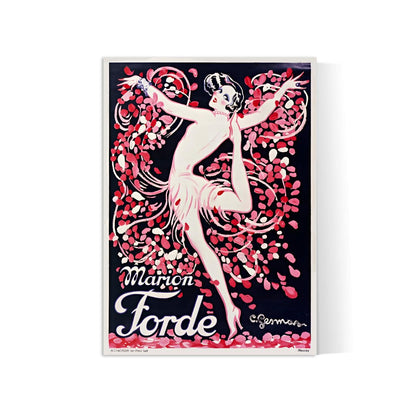 Affiche cabaret vintage "Marion Forde" - Charles Gesmar - Haute Définition - papier mat 230gr/m²
