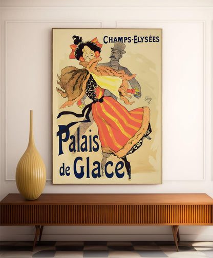 Affiche cabaret vintage "Palais des glaces" - Jules Cheret - Haute Définition - papier mat 230gr/m²