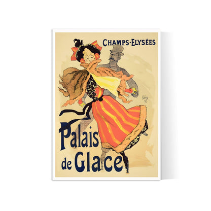 Affiche cabaret vintage "Palais des glaces" - Jules Cheret - Haute Définition - papier mat 230gr/m²