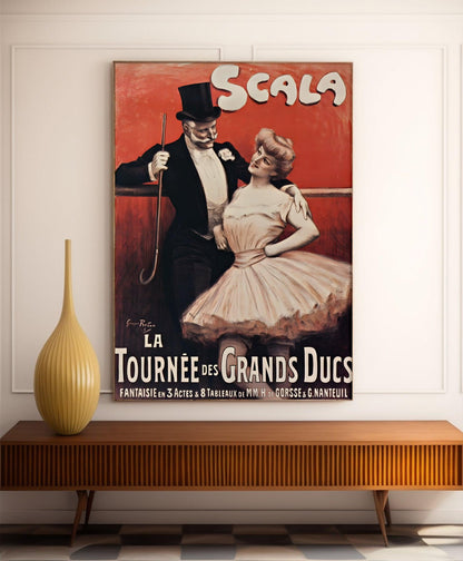 Affiche cabaret vintage "Scala - la tournée des grands Ducs" - Georges Redon - Haute Définition - papier mat 230gr/m²