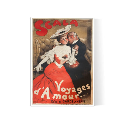 Affiche cabaret vintage "Scala - voyages d'amour" - Georges Redon - Haute Définition - papier mat 230gr/m²