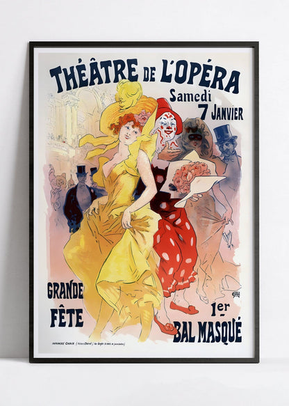 Affiche cabaret vintage "Théâtre de l'Opéra" - Jules Cheret - Haute Définition - papier mat 230gr/m²