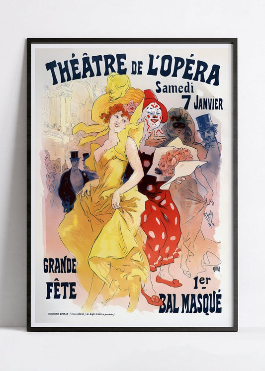 Affiche cabaret vintage "Théâtre de l'Opéra" - Jules Cheret - Haute Définition - papier mat 230gr/m²