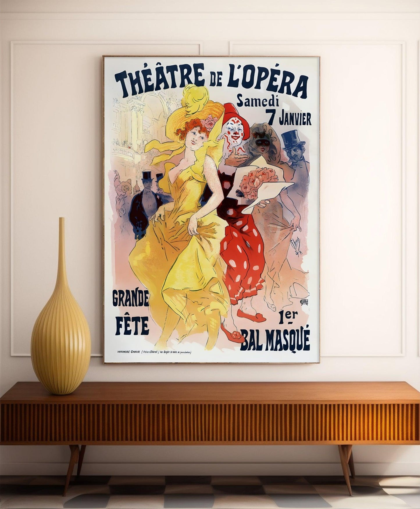 Affiche cabaret vintage "Théâtre de l'Opéra" - Jules Cheret - Haute Définition - papier mat 230gr/m²