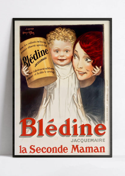 Affiche cuisine vintage  "Blédine" - Jean d'Ylen - Haute Définition - papier mat 230gr/m²