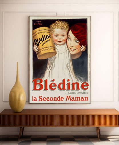 Affiche cuisine vintage  "Blédine" - Jean d'Ylen - Haute Définition - papier mat 230gr/m²