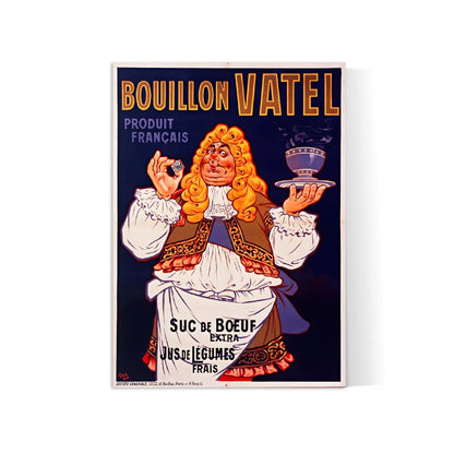 Affiche cuisine vintage "Bouillon Vatel" - Eugène Ogé - Haute Définition - papier mat 230gr/m²