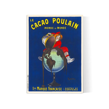 Affiche cuisine vintage "Cacao Poulain" - Leonetto Cappiello - Haute Définition - papier mat 230gr/m²