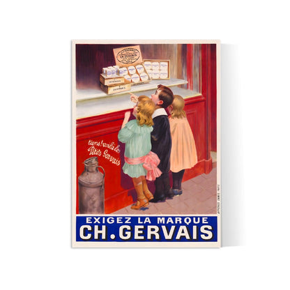 Affiche cuisine vintage "Ch. Gervais - Haute Définition - papier mat 230gr/m²