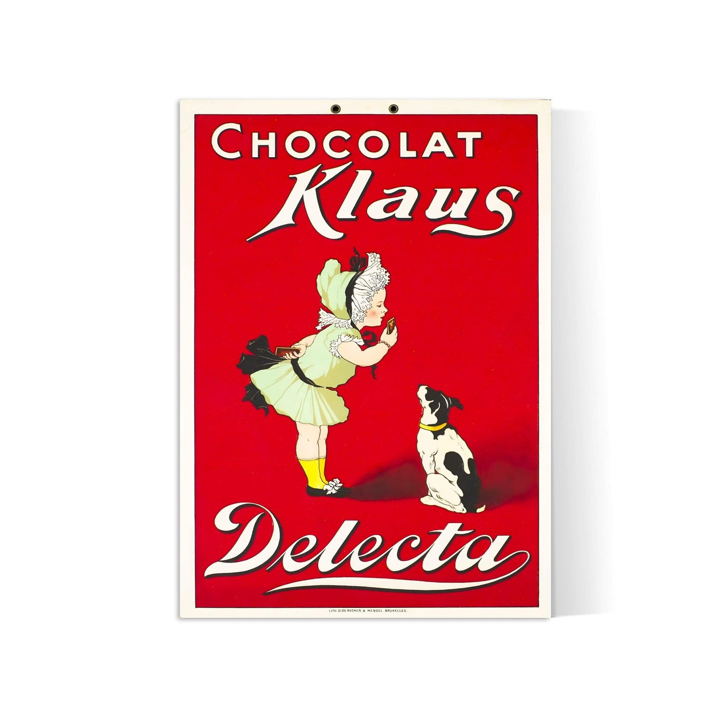 Affiche cuisine vintage "Chocolat Klaus Delecta" - Haute Définition - papier mat 230gr/m²