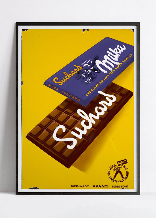 Affiche cuisine vintage "Chocolat Milka" - Haute Définition - papier mat 230gr/m²